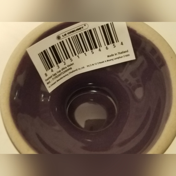 Lot 3 NWT Le Creuset Footed Ultra Violet Egg Cups - Picture 10 of 16